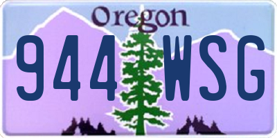 OR license plate 944WSG