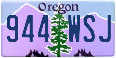 OR license plate 944WSJ