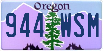 OR license plate 944WSM
