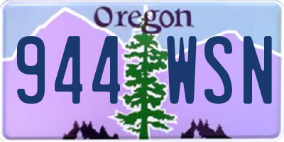 OR license plate 944WSN