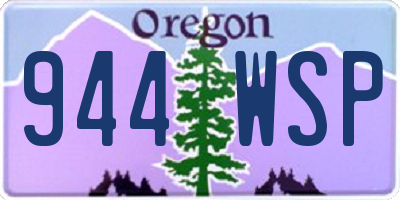 OR license plate 944WSP