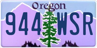 OR license plate 944WSR