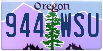 OR license plate 944WSU