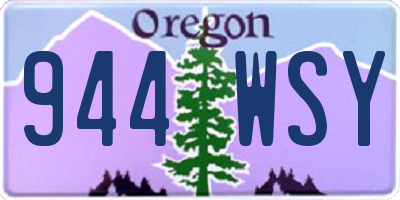 OR license plate 944WSY