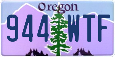 OR license plate 944WTF