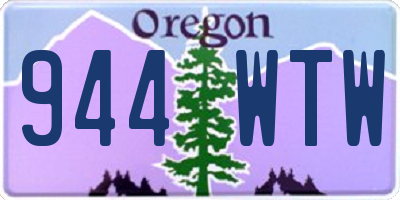 OR license plate 944WTW