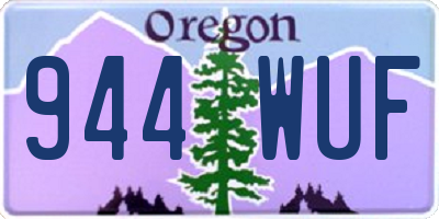 OR license plate 944WUF
