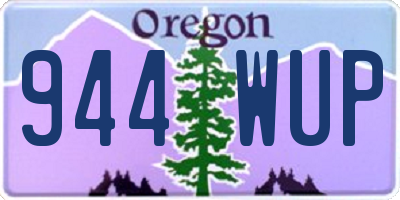 OR license plate 944WUP