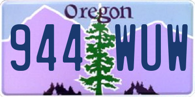 OR license plate 944WUW