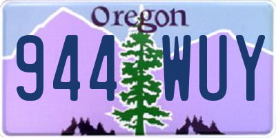 OR license plate 944WUY