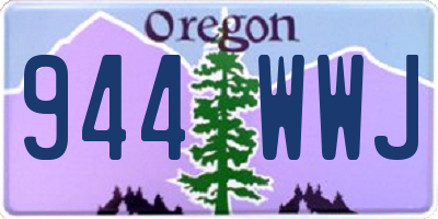 OR license plate 944WWJ