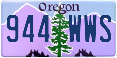 OR license plate 944WWS