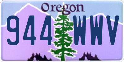 OR license plate 944WWV
