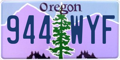 OR license plate 944WYF