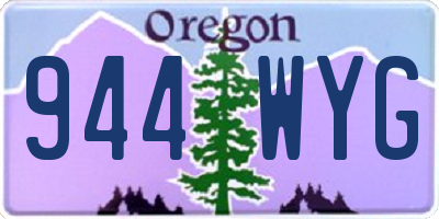 OR license plate 944WYG