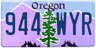 OR license plate 944WYR