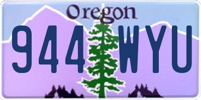 OR license plate 944WYU