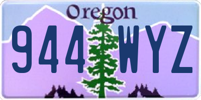 OR license plate 944WYZ