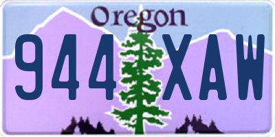 OR license plate 944XAW
