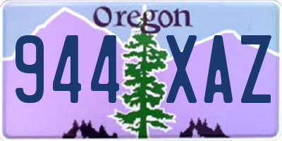 OR license plate 944XAZ