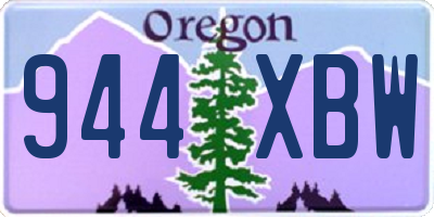 OR license plate 944XBW