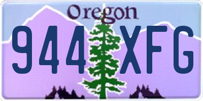 OR license plate 944XFG