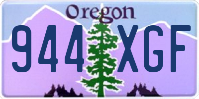 OR license plate 944XGF