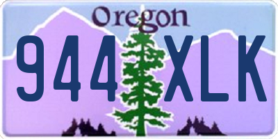 OR license plate 944XLK