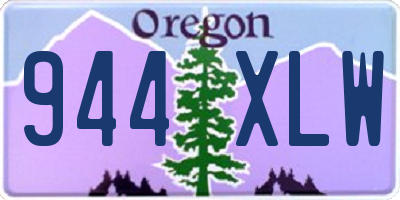 OR license plate 944XLW
