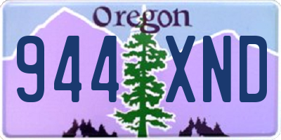 OR license plate 944XND