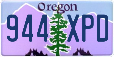 OR license plate 944XPD