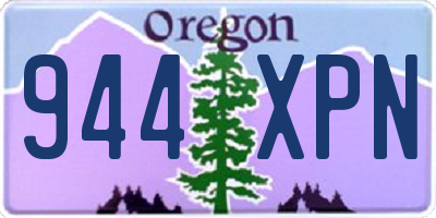 OR license plate 944XPN