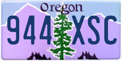 OR license plate 944XSC