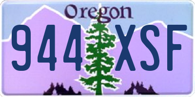 OR license plate 944XSF