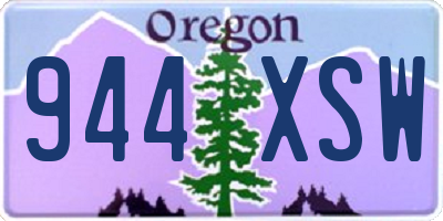 OR license plate 944XSW