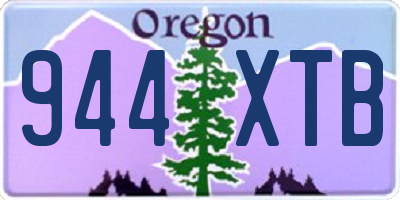 OR license plate 944XTB