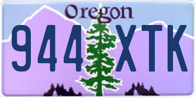OR license plate 944XTK