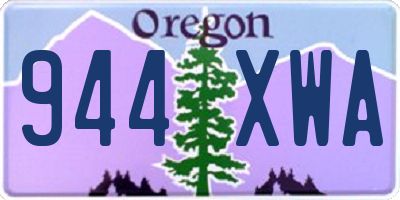 OR license plate 944XWA