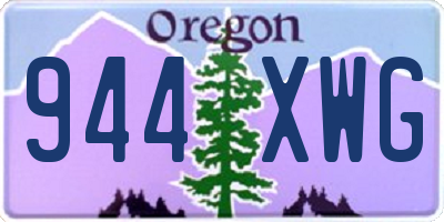 OR license plate 944XWG