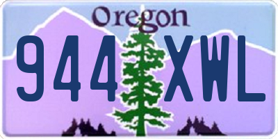 OR license plate 944XWL