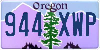 OR license plate 944XWP