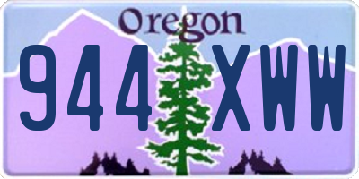 OR license plate 944XWW