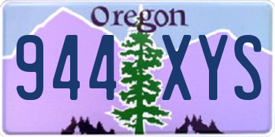 OR license plate 944XYS
