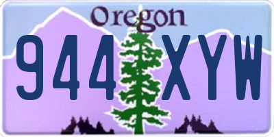 OR license plate 944XYW