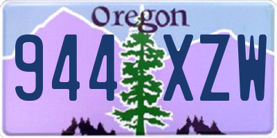 OR license plate 944XZW