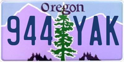 OR license plate 944YAK
