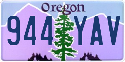 OR license plate 944YAV