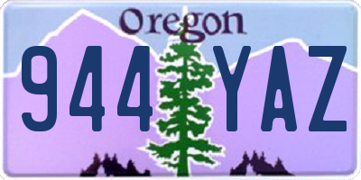 OR license plate 944YAZ