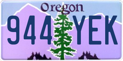 OR license plate 944YEK