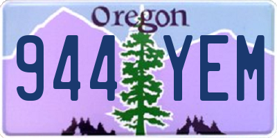 OR license plate 944YEM